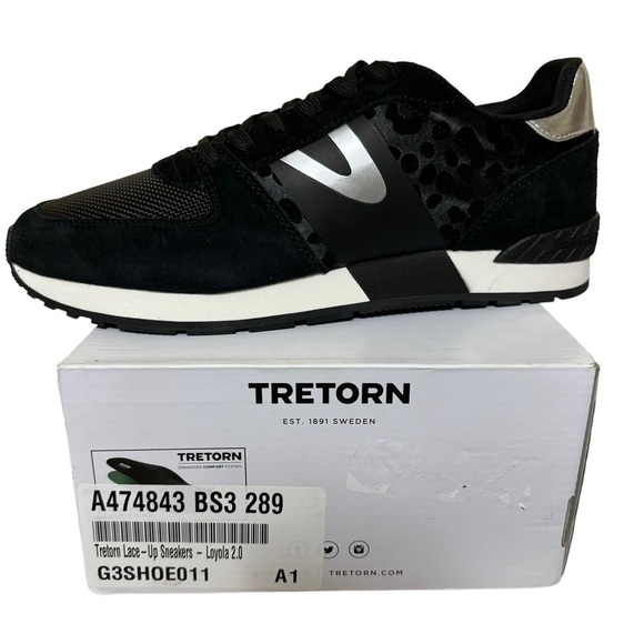 Tretorn Shoes - NIB Tretorn Loyola 2.0 Black Leopard Lace Up Sneakers Size 11